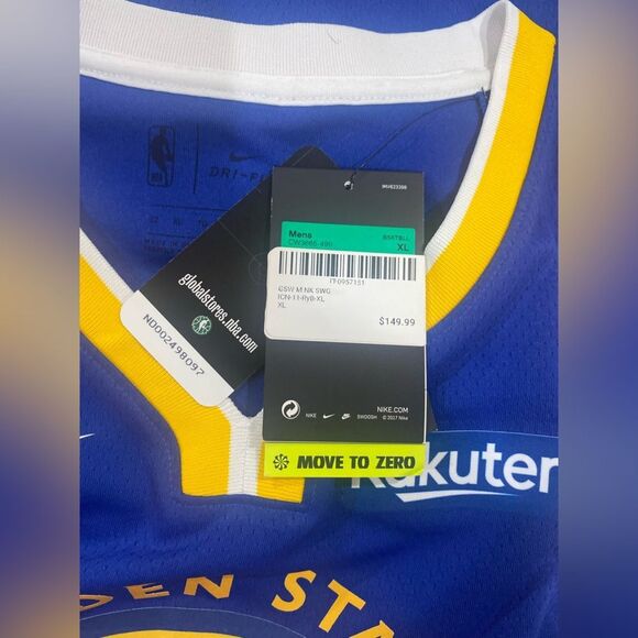 NBA Golden State Warriors Blue and Yellow Jersey - Picture 5 of 5
